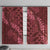 Maroon Aloha Hawaii Window Curtain Hawaiian Kakau Ohia Lehua Lei - Polynesian Pride