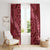 Maroon Aloha Hawaii Window Curtain Hawaiian Kakau Ohia Lehua Lei - Polynesian Pride