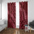 Maroon Aloha Hawaii Window Curtain Hawaiian Kakau Ohia Lehua Lei - Polynesian Pride