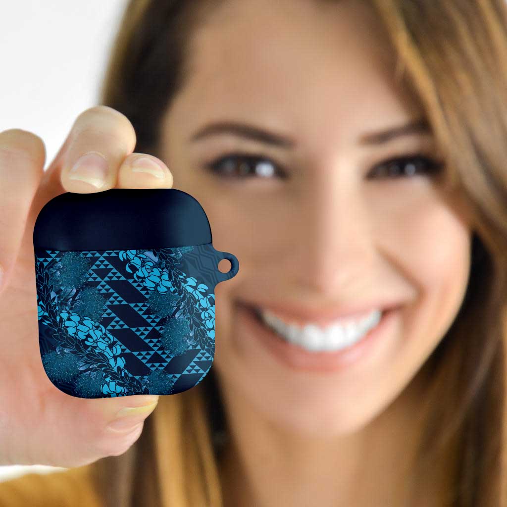 Naval Night Aloha Hawaii AirPods Case Hawaiian Kakau Ohia Lehua Lei - Polynesian Pride