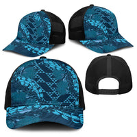Naval Night Aloha Hawaii Baseball Net Cap Hawaiian Kakau Ohia Lehua Lei - Polynesian Pride