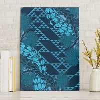 Naval Night Aloha Hawaii Canvas Wall Art Hawaiian Kakau Ohia Lehua Lei - Polynesian Pride