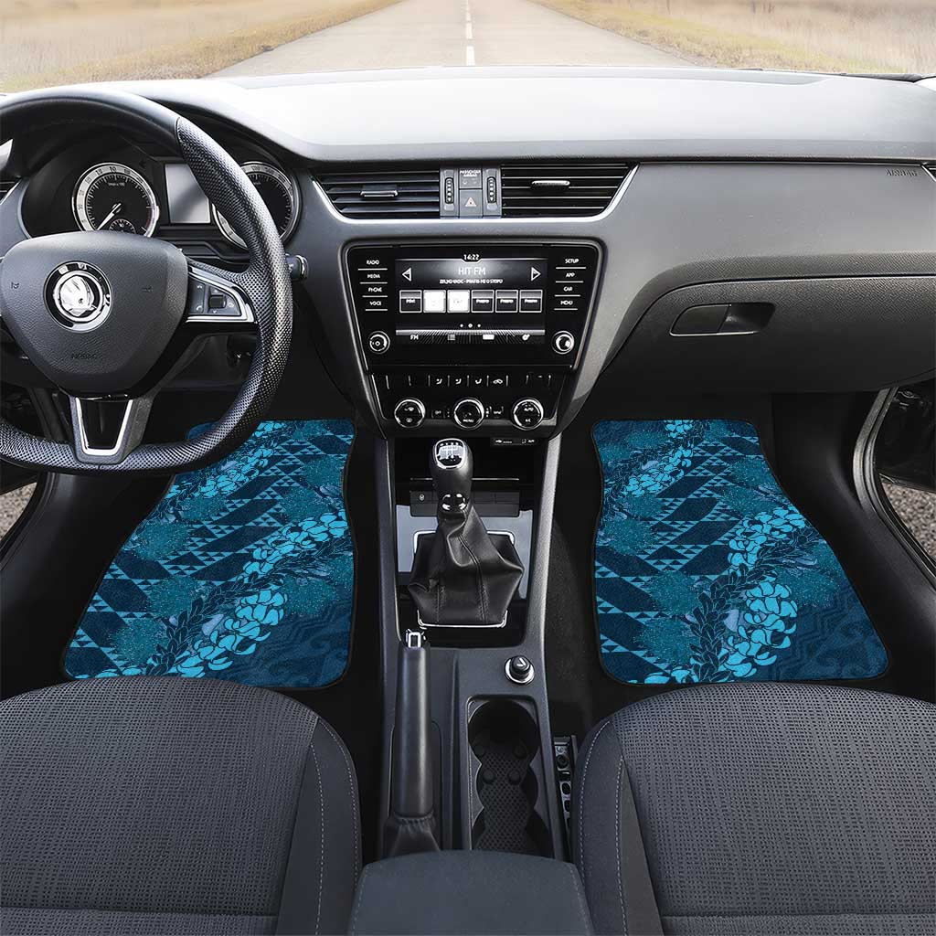 Naval Night Aloha Hawaii Car Mats Hawaiian Kakau Ohia Lehua Lei - Polynesian Pride