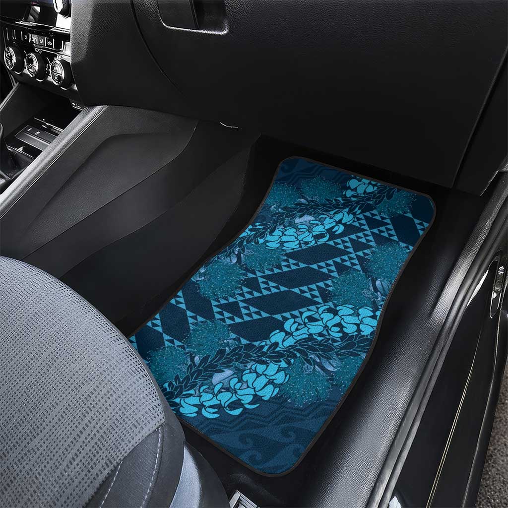 Naval Night Aloha Hawaii Car Mats Hawaiian Kakau Ohia Lehua Lei - Polynesian Pride