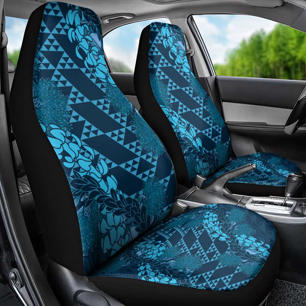Naval Night Aloha Hawaii Car Seat Cover Hawaiian Kakau Ohia Lehua Lei LT14 - Polynesian Pride