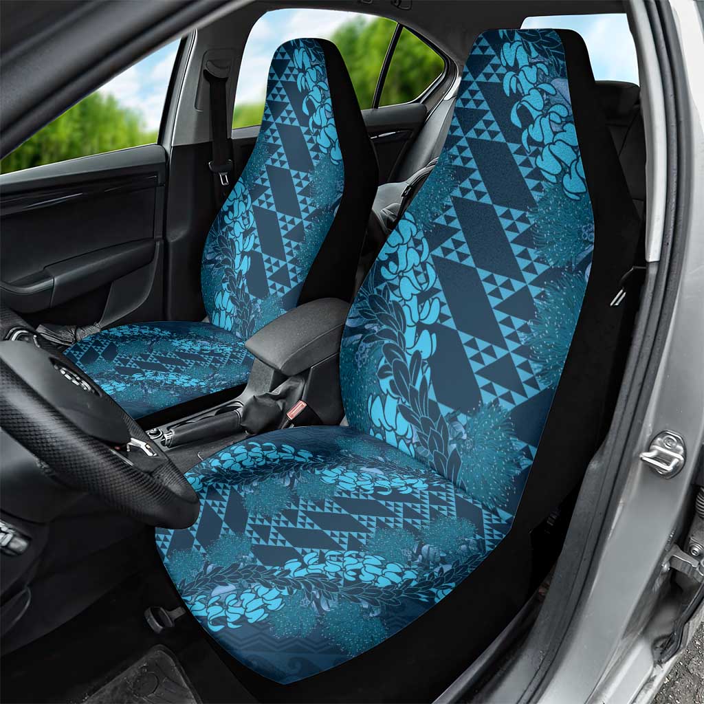 Naval Night Aloha Hawaii Car Seat Cover Hawaiian Kakau Ohia Lehua Lei LT14 - Polynesian Pride