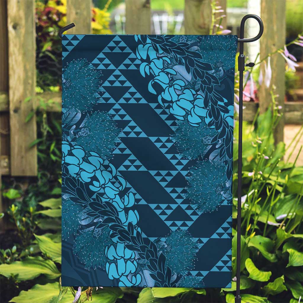 Naval Night Aloha Hawaii Garden Flag Hawaiian Kakau Ohia Lehua Lei - Polynesian Pride