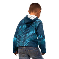 Naval Night Aloha Hawaii Kid Hoodie Hawaiian Kakau Ohia Lehua Lei LT14 - Polynesian Pride