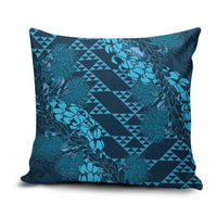 Naval Night Aloha Hawaii Pillow Cover Hawaiian Kakau Ohia Lehua Lei LT14 Blue - Polynesian Pride