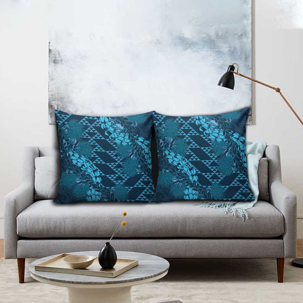 Naval Night Aloha Hawaii Pillow Cover Hawaiian Kakau Ohia Lehua Lei LT14 - Polynesian Pride