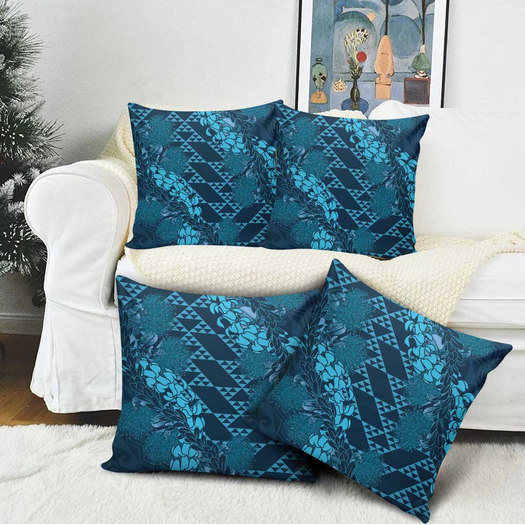 Naval Night Aloha Hawaii Pillow Cover Hawaiian Kakau Ohia Lehua Lei LT14 - Polynesian Pride