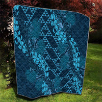 Naval Night Aloha Hawaii Quilt Hawaiian Kakau Ohia Lehua Lei LT14 - Polynesian Pride