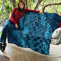 Naval Night Aloha Hawaii Quilt Hawaiian Kakau Ohia Lehua Lei LT14 - Polynesian Pride
