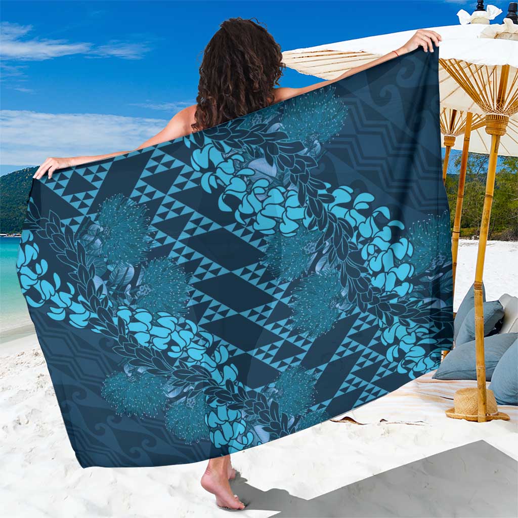 Naval Night Aloha Hawaii Sarong Hawaiian Kakau Ohia Lehua Lei - Polynesian Pride
