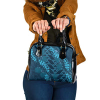 Naval Night Aloha Hawaii Shoulder Handbag Hawaiian Kakau Ohia Lehua Lei - Polynesian Pride