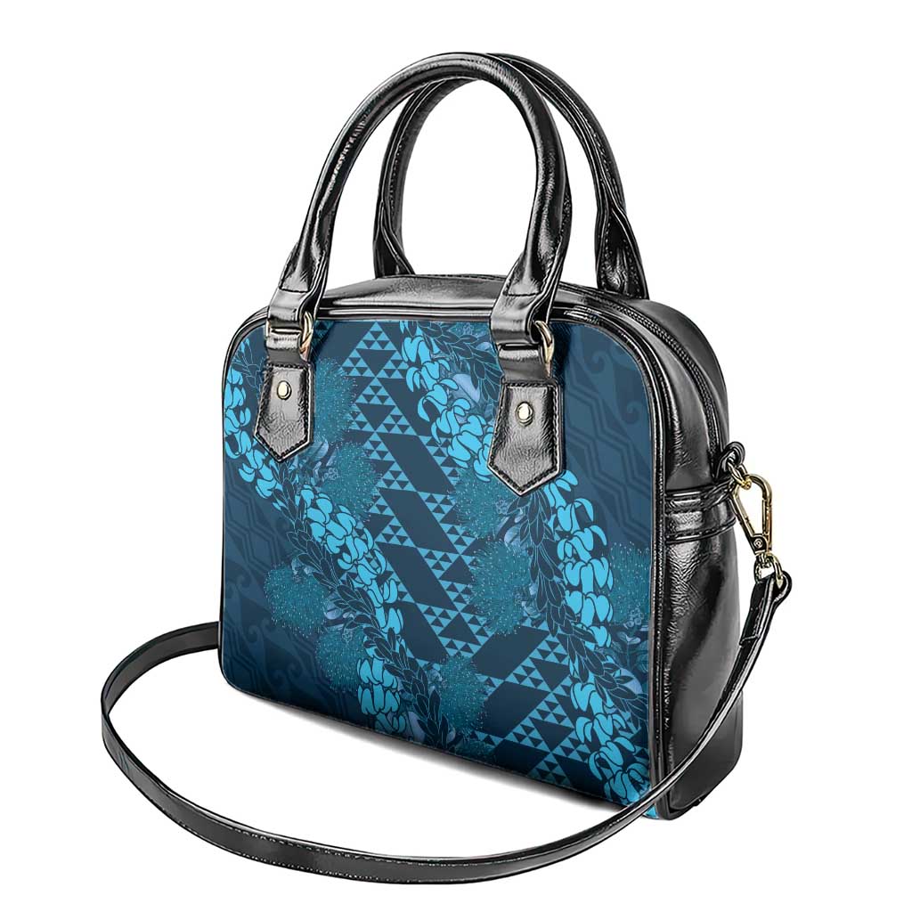 Naval Night Aloha Hawaii Shoulder Handbag Hawaiian Kakau Ohia Lehua Lei - Polynesian Pride