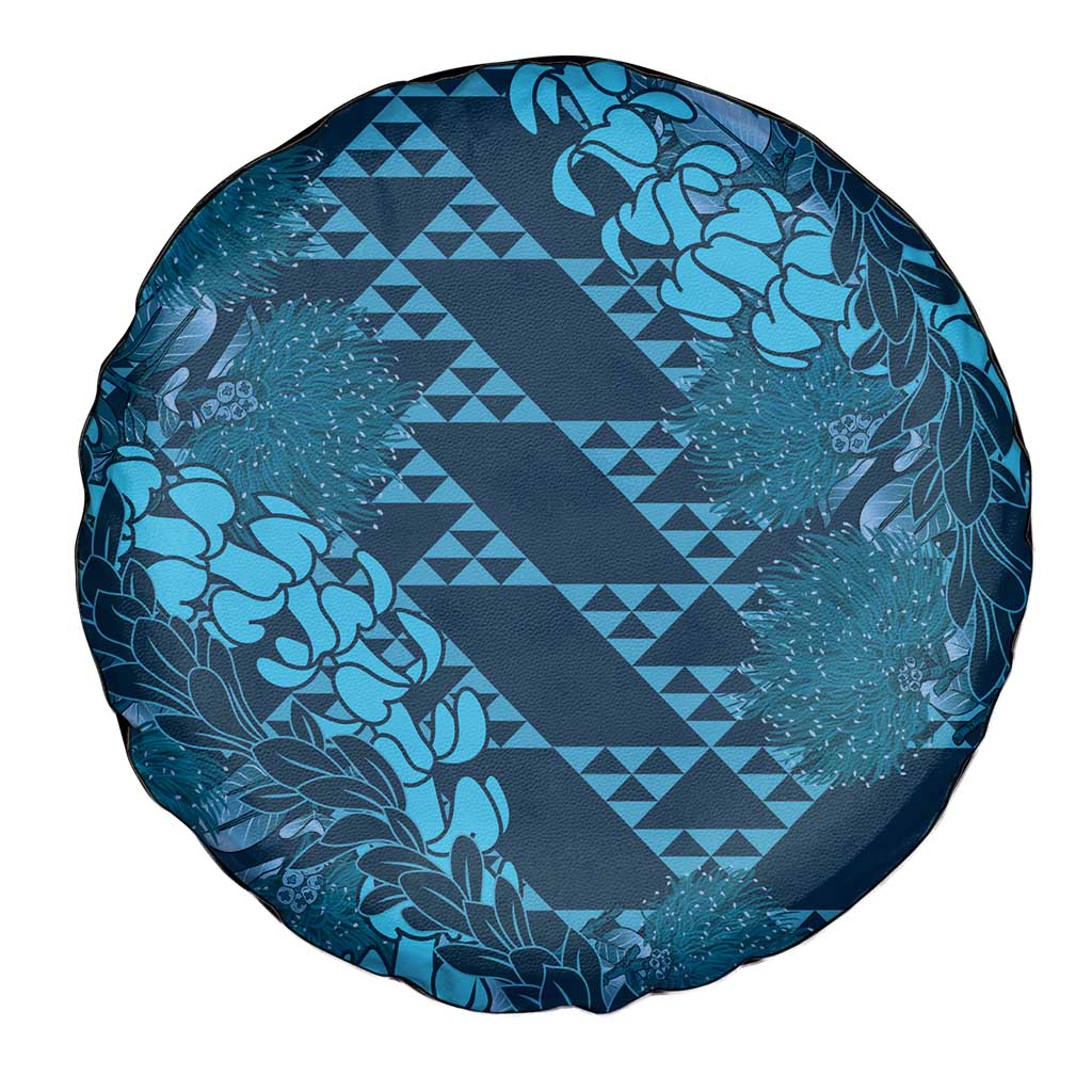 Naval Night Aloha Hawaii Spare Tire Cover Hawaiian Kakau Ohia Lehua Lei LT14 - Polynesian Pride