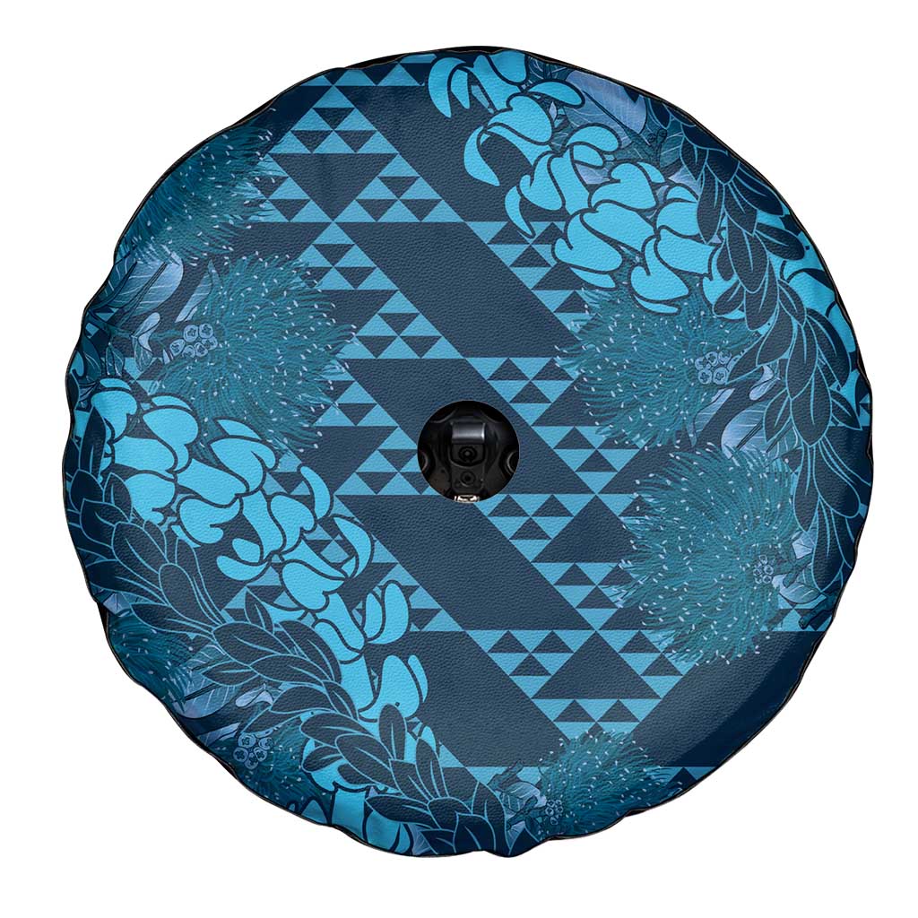 Naval Night Aloha Hawaii Spare Tire Cover Hawaiian Kakau Ohia Lehua Lei LT14 - Polynesian Pride