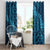 Naval Night Aloha Hawaii Window Curtain Hawaiian Kakau Ohia Lehua Lei - Polynesian Pride