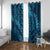 Naval Night Aloha Hawaii Window Curtain Hawaiian Kakau Ohia Lehua Lei - Polynesian Pride
