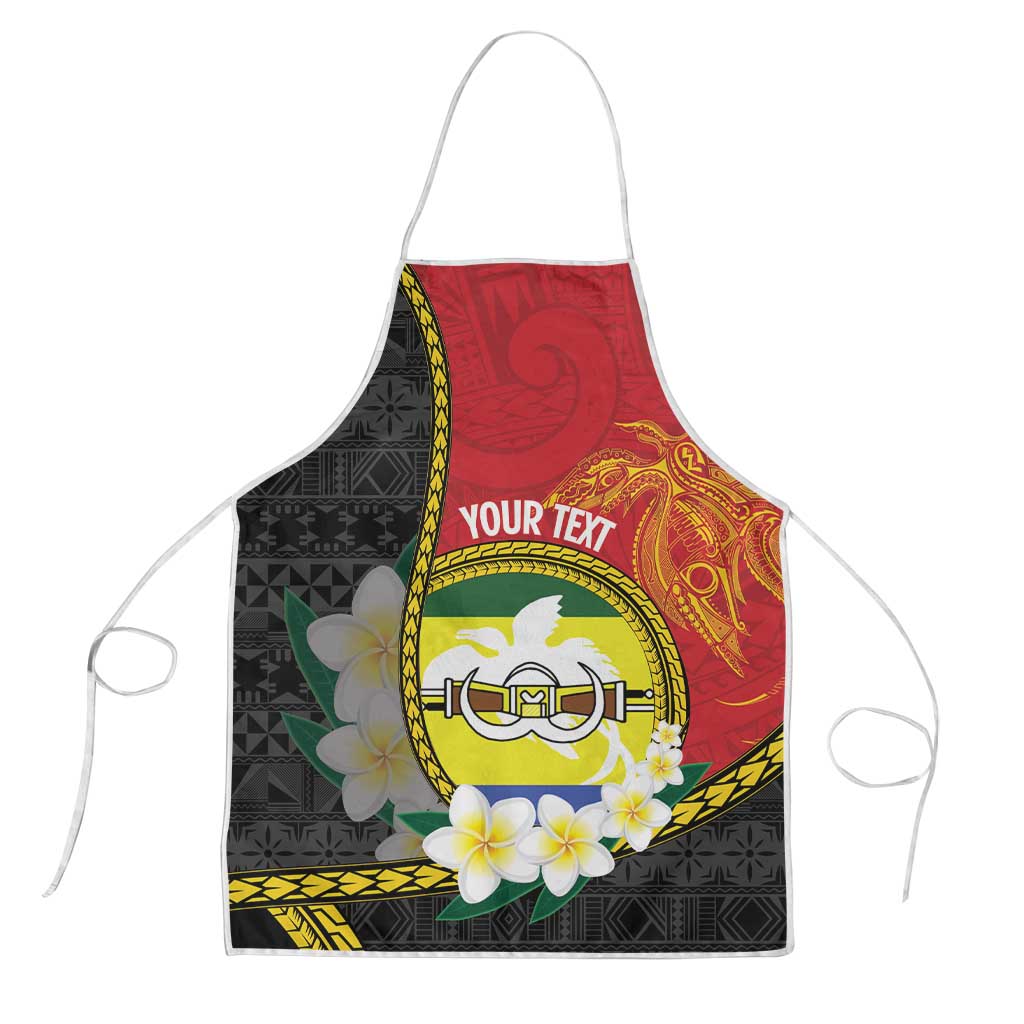 Personalised PNG Morobe Provins Apron Papua New Guinea Plumeria Melanesian Pattern - Polynesian Pride