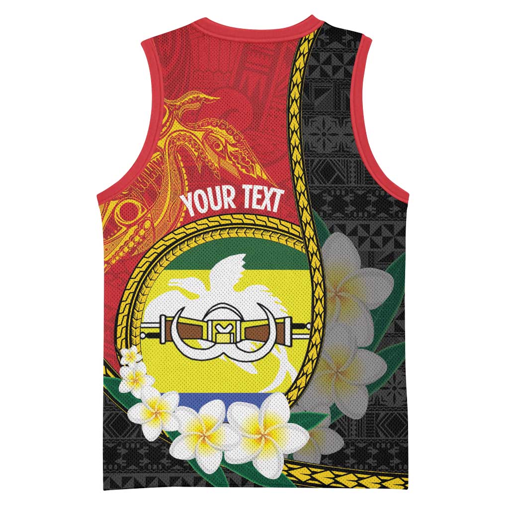 Personalised PNG Morobe Provins Basketball Jersey Papua New Guinea Plumeria Melanesian Pattern LT14 - Polynesian Pride
