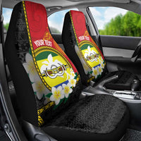 Personalised PNG Morobe Provins Car Seat Cover Papua New Guinea Plumeria Melanesian Pattern LT14 - Polynesian Pride