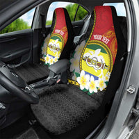Personalised PNG Morobe Provins Car Seat Cover Papua New Guinea Plumeria Melanesian Pattern LT14 - Polynesian Pride