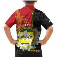 Personalised PNG Morobe Provins Family Matching Mermaid Dress and Hawaiian Shirt Papua New Guinea Plumeria Melanesian Pattern LT14 - Polynesian Pride