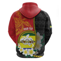 Personalised PNG Morobe Provins Hoodie Papua New Guinea Plumeria Melanesian Pattern LT14 - Polynesian Pride