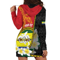 Personalised PNG Morobe Provins Hoodie Dress Papua New Guinea Plumeria Melanesian Pattern LT14 - Polynesian Pride