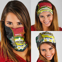 PNG Morobe Provins Neck Gaiter Papua New Guinea Plumeria Melanesian Pattern LT14