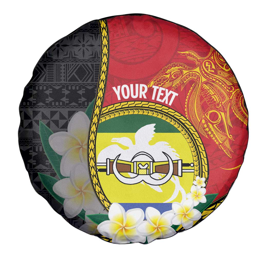 Personalised PNG Morobe Provins Spare Tire Cover Papua New Guinea Plumeria Melanesian Pattern LT14 - Polynesian Pride