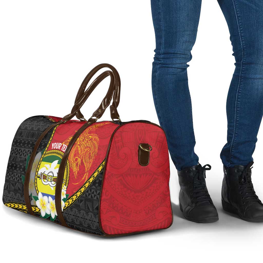 Personalised PNG Morobe Provins Travel Bag Papua New Guinea Plumeria Melanesian Pattern LT14 - Polynesian Pride