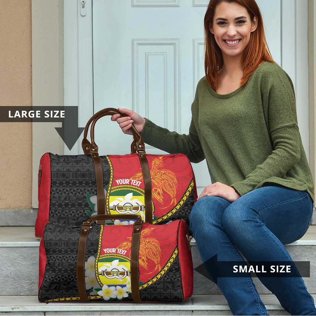 Personalised PNG Morobe Provins Travel Bag Papua New Guinea Plumeria Melanesian Pattern LT14 - Polynesian Pride