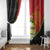 Personalised PNG Morobe Provins Window Curtain Papua New Guinea Plumeria Melanesian Pattern - Polynesian Pride