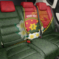 Personalised PNG Isten Hailans Provins Back Car Seat Cover Papua New Guinea Plumeria Melanesian Pattern LT14 - Polynesian Pride