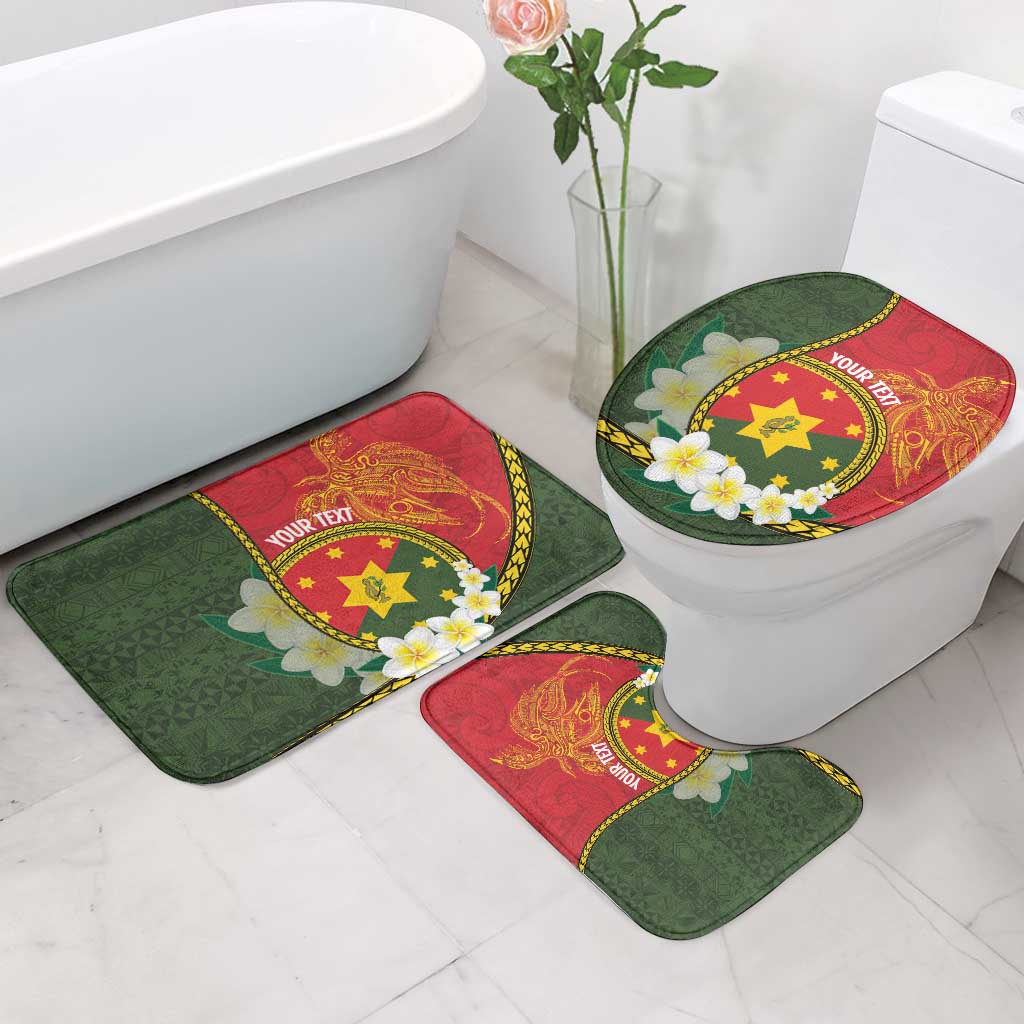 Personalised PNG Isten Hailans Provins Bathroom Set Papua New Guinea Plumeria Melanesian Pattern LT14 - Polynesian Pride