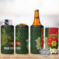 Personalised PNG Isten Hailans Provins 4 in 1 Can Cooler Tumbler Papua New Guinea Plumeria Melanesian Pattern LT14 - Polynesian Pride
