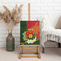 Personalised PNG Isten Hailans Provins Canvas Wall Art Papua New Guinea Plumeria Melanesian Pattern LT14 - Polynesian Pride
