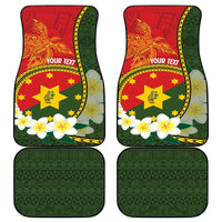 Personalised PNG Isten Hailans Provins Car Mats Papua New Guinea Plumeria Melanesian Pattern LT14 - Polynesian Pride