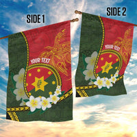 Personalised PNG Isten Hailans Provins Garden Flag Papua New Guinea Plumeria Melanesian Pattern LT14 - Polynesian Pride