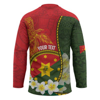Personalised PNG Isten Hailans Provins Hockey Jersey Papua New Guinea Plumeria Melanesian Pattern LT14 - Polynesian Pride