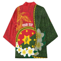 Personalised PNG Isten Hailans Provins Kimono Papua New Guinea Plumeria Melanesian Pattern LT14 - Polynesian Pride