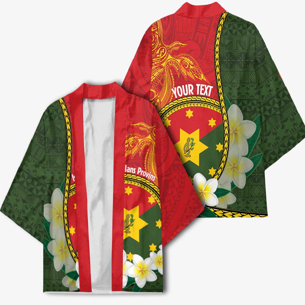 Personalised PNG Isten Hailans Provins Kimono Papua New Guinea Plumeria Melanesian Pattern LT14 - Polynesian Pride