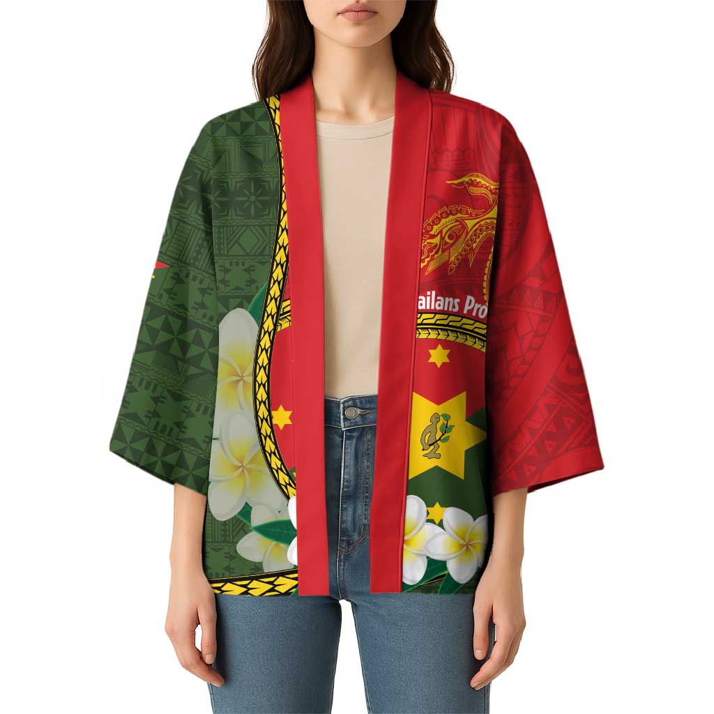 Personalised PNG Isten Hailans Provins Kimono Papua New Guinea Plumeria Melanesian Pattern LT14 - Polynesian Pride