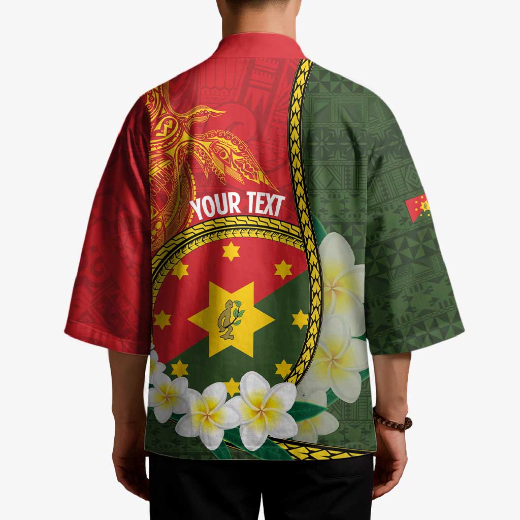 Personalised PNG Isten Hailans Provins Kimono Papua New Guinea Plumeria Melanesian Pattern LT14 - Polynesian Pride