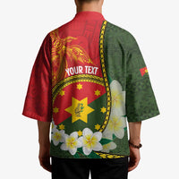 Personalised PNG Isten Hailans Provins Kimono Papua New Guinea Plumeria Melanesian Pattern LT14 - Polynesian Pride