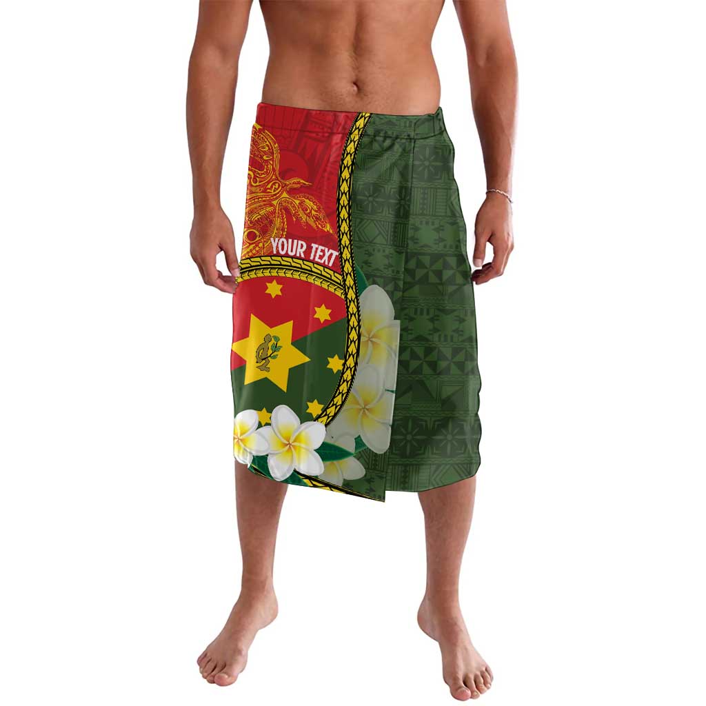 Personalised PNG Isten Hailans Provins Lavalava Papua New Guinea Plumeria Melanesian Pattern LT14 Green - Polynesian Pride