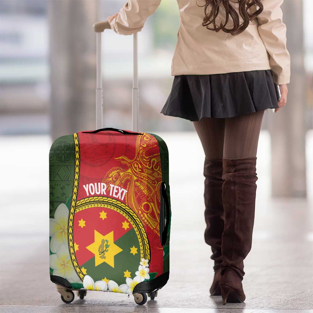 Personalised PNG Isten Hailans Provins Luggage Cover Papua New Guinea Plumeria Melanesian Pattern LT14 - Polynesian Pride